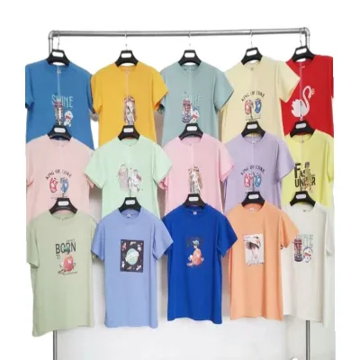 0.58 Dollar Model XYJ005 Size L-XXL Ready Stock Boys Graphic T-shirts With Different Patterns