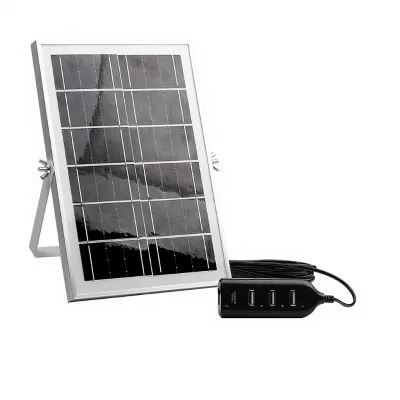 Solar Charger 5V 8W USB-4P Monocrystalline Flexible Splash-Proof Photovoltaic Panel Camping Outdoor Phone Outdoor Supply