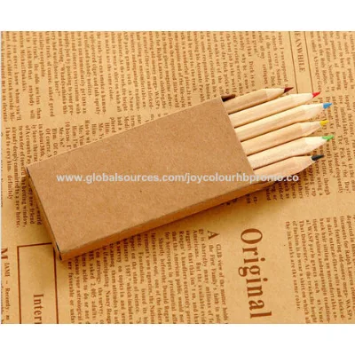 Original Wood Color Short Lead Color Promotional Pencil Set