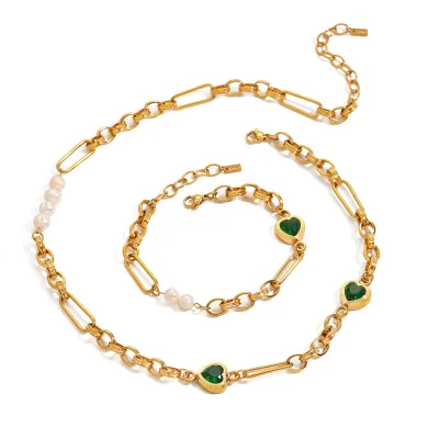Love Necklace Pearl Bracelet High Sense Niche Fashion Collarbone Chain Jewelry