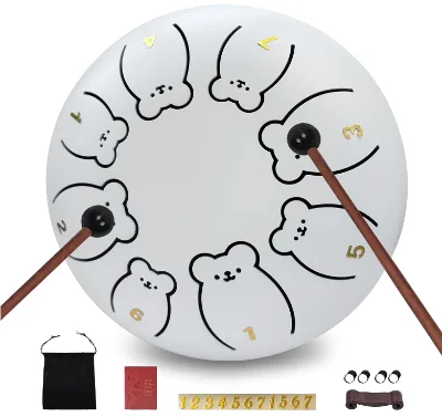 C&H Rain Drum Tongue Chakra Drums Waterproof Meditation Rain Chime Musical Instruments for Adult Gift with Bag Drum Mallets