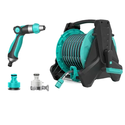 Multi-Purpose Portable Wall and Floor Mount 50m Farm Hose Reel with Iron Man Style