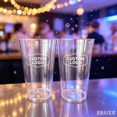 10oz/ 12 OZ Custom Logo Reusable Hard Acrylic Plastic Cup Juice Cup | Cocktail Beer Tumbler for Party & Festival