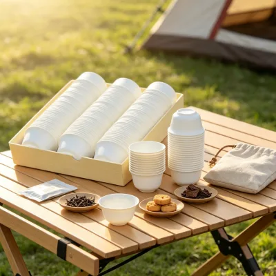 BAMBUS Scald Prevent Daily Tumbler High Temperature Resistant Tea Cup Disposable Design for Temporary Outdoor