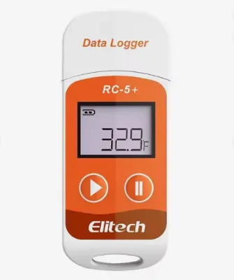 Elitech RC-5 + Orange Temperature and Humidity Data Logger with External Probe USB