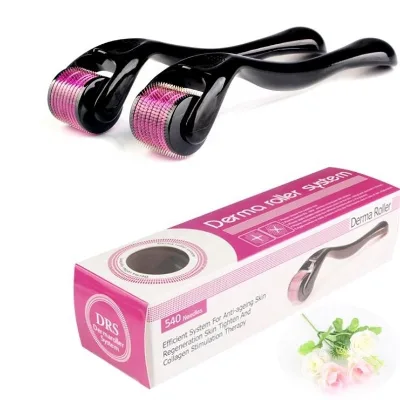 Custom Logo 540 Microneedle Dermaroller 0.5Mm OEM Derma Roller for Hair Beard Regrowth