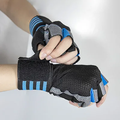 Fingerless Training Bodybuilding Fitness Gym Workout Weight Lifting Weights Gloves