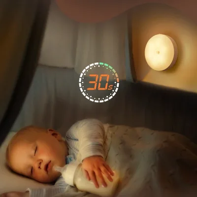 Dropshipping Mini Portable Dual-purpose Night Light With Battery Body Sensor Auto Light Kids Night Lights