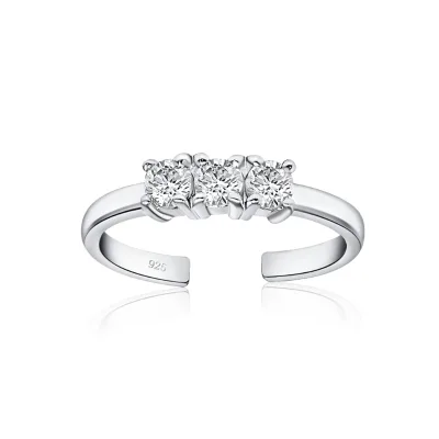 Custom Fashionable Luxury Fine Jewelry Adjustable Sterling Silver 925 Toe Ring for Women