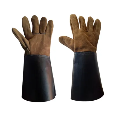 Long High Temperature Resistant Welding Gloves, Soft and Wear-resistant Protective Gloves for Welders