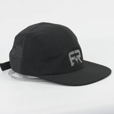 Factory Outdoor Waterproof Racing Sport Laser Cut Two Tone Custom Embroidery Lightweight Nylon 5 Panel Trail Running Cap