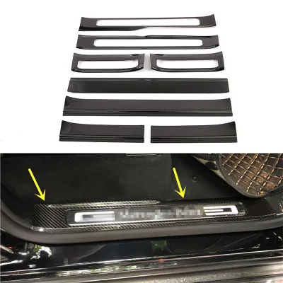 2019year~G Class W464 G63 G500 Dry Carbon Exterior Trim Parts Door Sill Panel for W464 Carbon Door Sill Plate