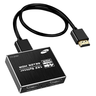 Hdmi Splitter 2.0 4k@60hz Switcher 1x2 Hdr 4k Full Hd Video Hdmi to Hdmi Switch Adapter 1 in 2 Out