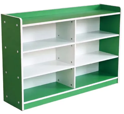 High Quality School Furniture Kids and Children Furniture Wood Storage Cabinet Green Color for Sale