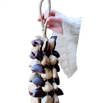 Yunyu Natural Fruit-Shell Handbell Handcrafted Healing Instrument Yoga Meditation Pendant Wind Chime Ornament China