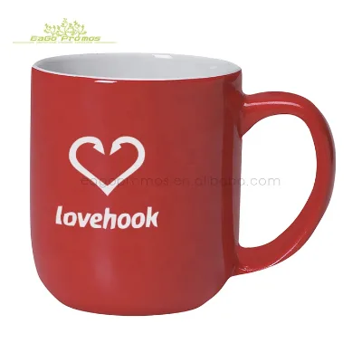 2026 Promotional Christmas Sublimation 11oz Inner Color and Handle Ceramic Plain White Mugs Designs