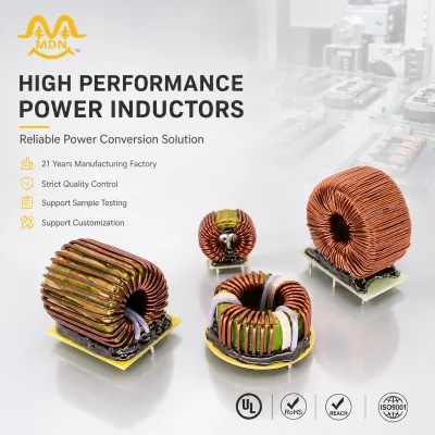 High Current Toroidal Fe-Si Core Power Inductor Choke Coil for Automotive Inverter UPS PFC Power Supply Filter