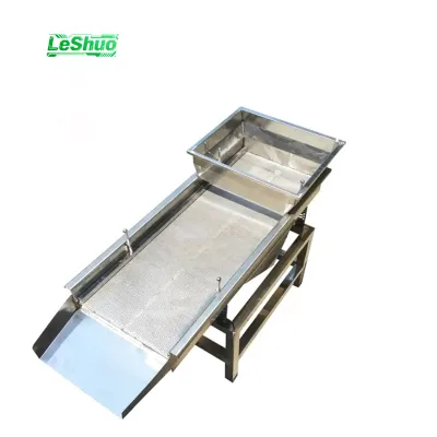 Linear Vibrating Grain Sorting Sieve Machine Stainless Steel Motor 50-3000kg/h Capacity 300x800mm Sieve Size