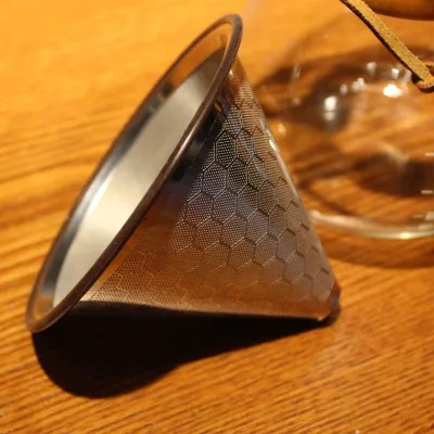 Stainless Steel Pour Over Coffee Filter Reusable 1-2 Cup Paperless Coffee Maker Easy to Clean Fine Mesh for Smooth Extraction