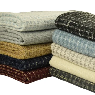 Innovation Tweed Fabric Wool Cotton Acrylic Colourful Brushed Twee Tweed Fabric Multicolour Textile