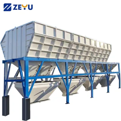 ZEYU High Capacity Aggregate Bins 48-200M3/H Aggregate Weighing Bins Concrete Accessories Aggregate Bins for Sale