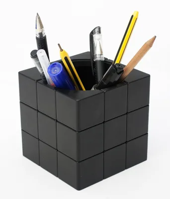 Customized 3x3 Corporate Logo DIY Advertising Educational Blanks Magic Cube Pen Container Promotional Souvenir Gifts