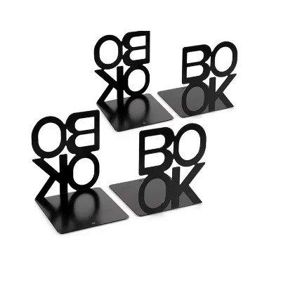 High Quality Customized Color Sizes Metal Laser Cutting Heavy Duty Metal Bookends Holder