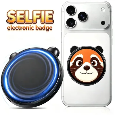 Custom Logo Smart Electronic Badge 1.85" HD Screen Blue Tooth APP Control Digital Name Pin for Corporate Gift Company Event