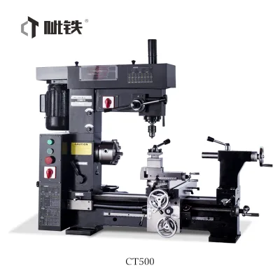 High Precision Home Multi-Function Integrated Machine Tool CT500 Mini Bench Drill with Lathe & Milling Features