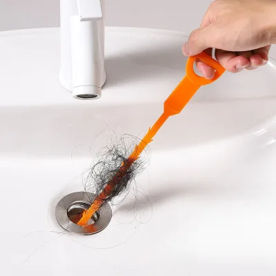 Wholesale Flexible Plastic Drain Snake Hair Remover Hook | Barb-Hook Pipe Unclog Tool | for Bathroom Shower Sink Pipe Cleaning
