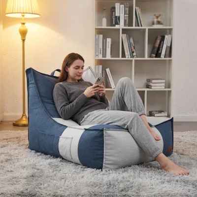 Chaise Relax Foam Filled Bean Bag Lounge Beanbag Sofa Chair