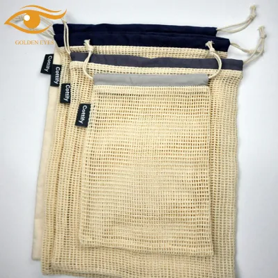 Custom Printed Reusable Eco Friend Washable Laundry Muslin Cotton Mesh Bag