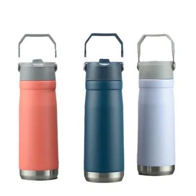 Portable Stainless Steel Vacuum Thermos Bottle for Home Office Sports Children's Christmas New Year Drinks Giveaway Gift Set