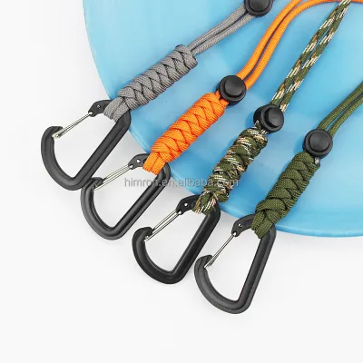 Hand Woven Paracord Keychain Outdoor Keychain Wrist Rope Outdoor External Buckle Car Key Hanging Rope