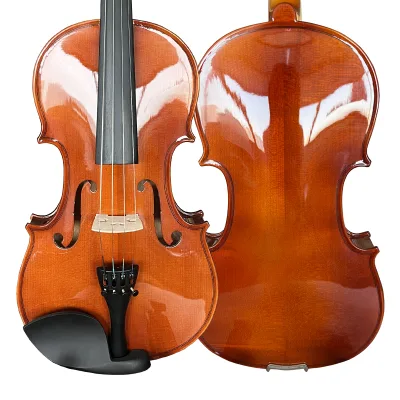 2023 New China Made Sinomusik All Solid Body Entry Level Primary Violin Handmade Stringed Instruments with case and Bow