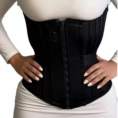 Plus Size Waist Trainer Belt a Shell-shaped Design 20 Steel Bone+Zipper Women's Tummy Control Body Shaper Compression Tummy Wrap