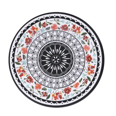 Classic Design Food Grade Daily Use 100%melamine Dinner Plate,salad Plate Dishwasher Safe