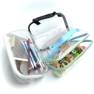 Hot Sale Clear Plastic Hard Shell Storage Case Portable Zipper Pouch Waterproof for Travel Daily Digital Gadgets Organizer Tool