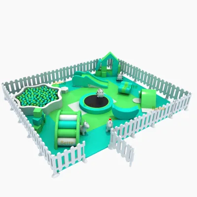 BETTA PLAY Customizable Color Kids Equipment Safe Area Fence Soft Play Set White Soft Play Indoor,soft Paly Ground