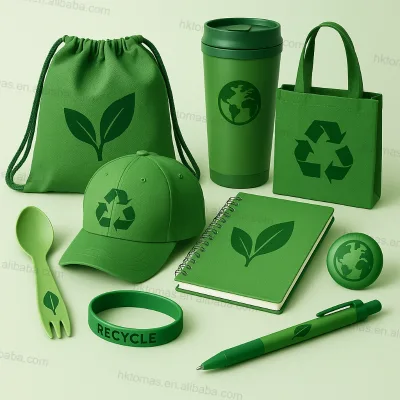 Eco Friendly Business Gift, Collection With Bamboo Pens Notebooks And Recycled Bags For Sustainable Branding/