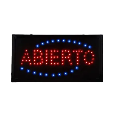 Open Store Signs Indoor Advertising Display Neon Lights LED Sign Board ABIERTO LED Neon Board