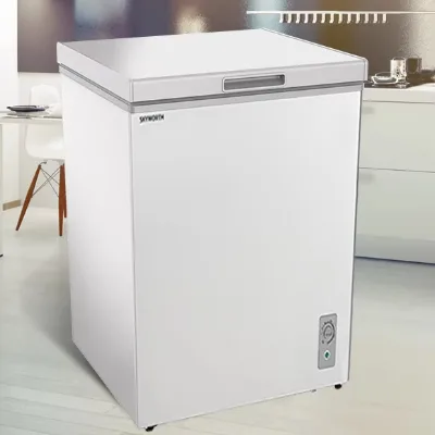 SKYWORTH Factory's OEM ODM Mini Freezer Refrigerator 101L Top-Freezer Fridge for Home and Hotel Use