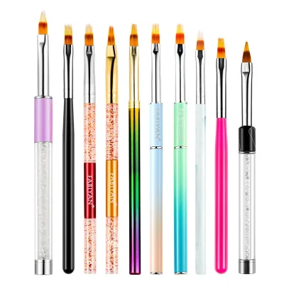 Manufacturer Professional Nail Liquid Acrylic Powder Carving Pen 100% Kolinsky Germany Acrylic Gel Nails Brush