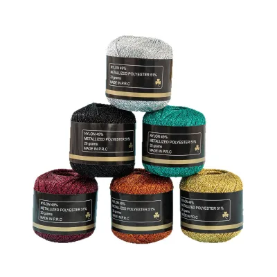 1Roll 2mm Metallic Gold Silver Thread Glitter Round Yarn for DIY Christmas Decoration Bag Hat Braiding Hand Craft Supplies