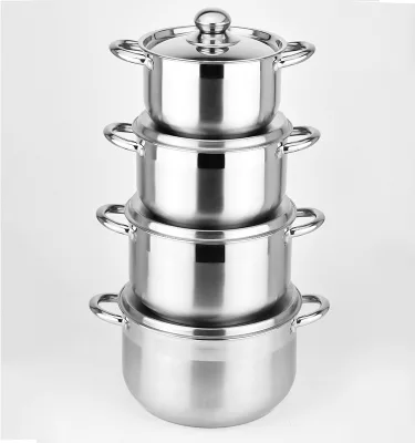18/20/22/24CM  Best Selling Product 8PCS Kitchen Cooking Ware Set Stainless Steel Cookware