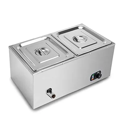 Catering Equipment Counter Top Bain Marie Glass Stainless Steel Buffet Hot Food Display Warmer
