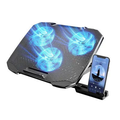 Laptop Cooling Pad Notebook Stand 3 Fan Dual USB PC Accessories for 14inch Laptop Cooler With Phone Stand