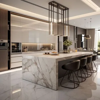 Customized Luxury Kitchen Furniture Kitchen Cabinet Stylish Kitchen Island Luxury Designs