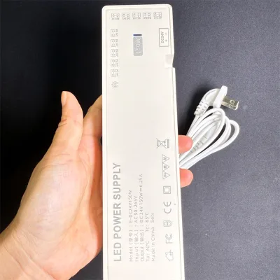 AC100-240V Wide Input DC24V 150W LED Transformer Ultra Slim Driver for Cabinet Light Linear Light Display Lighting
