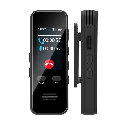 Call Recording Pen Professional HD Noise Reduction Compact Digital Voice Recorder Rechargeable Battery LCD Display USB Storage